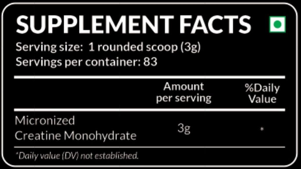 Micronized Creatine Monohydrate (Unflavoured) ā 250g