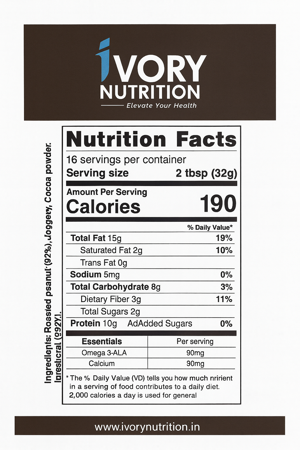 Ivory Nutrition Premium Chocolate Peanut Butter